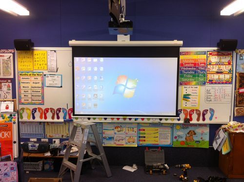 School projector and interactive board