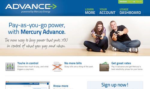 Mercury Advance site (recent client work)