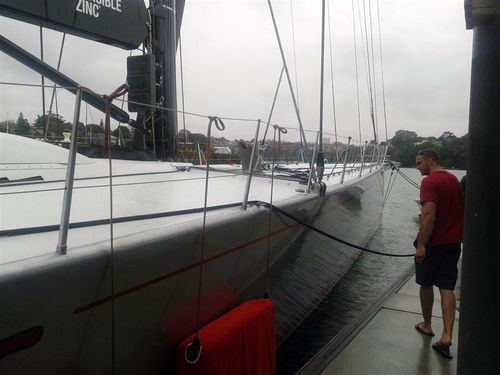 Boat envy? Andrew oggles at 'Wild Oats'