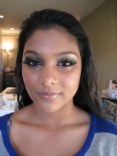 Stunning ball makeup and lashes