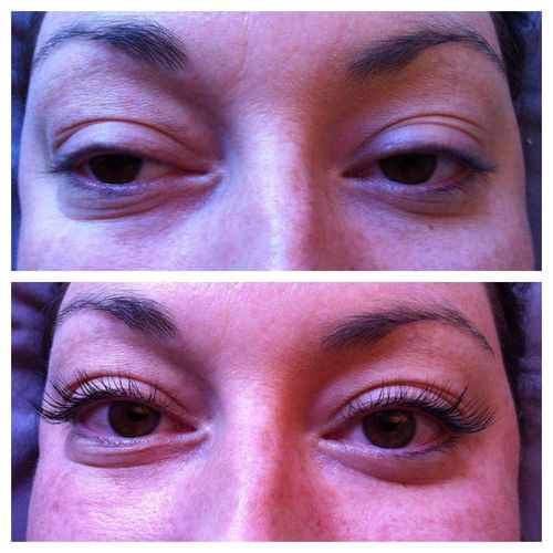 Semi-permanent lash extensions can create beautiful length and curl even for the straightest, unnoticeable lashes