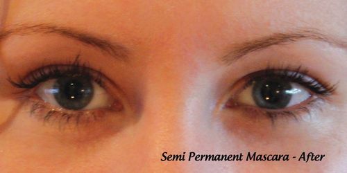 After: semi-permanent mascara