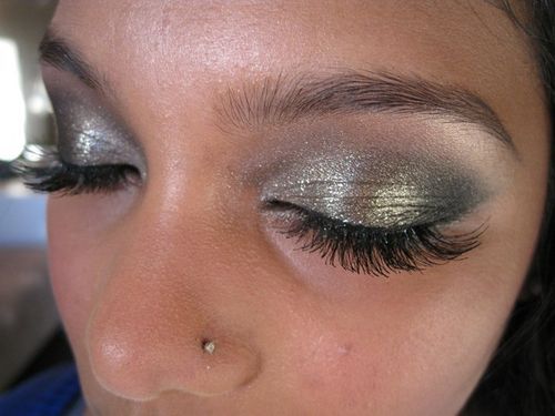 Special occasion makeup and temporary lashes
