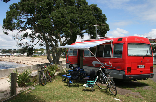 Waterfront camp sites