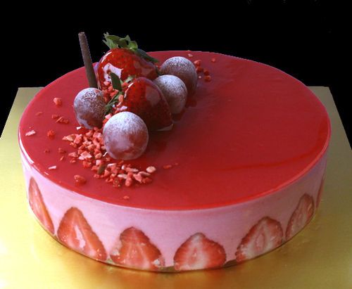 Strawberry Mousse Gateau