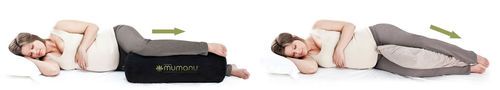 Feel the difference between the Mumanu Pregnancy Pillow and a normal pillow between your knees. The Mumanu effectively relieves lower back and hip pain