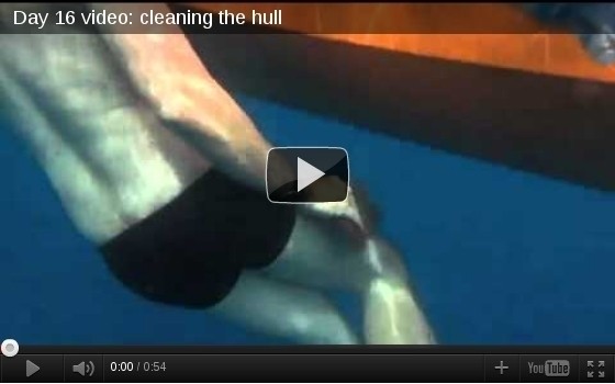 Day 16 video: cleaning the hull Day 16 video: cleaning the hull