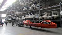 Orams Marine Village store Moana securely in their boat park.