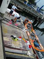 Packing the last bits and pieces onto the Moana