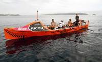 Team Gallagher rowing in Northland on their way to Auckland and the end