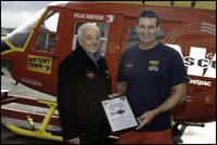 ARHT chief executive Bob Parkinson and advanced paramedic Chris Deacon