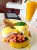 My 'recovery' breakfast: Saffron Potato Hash and OJ