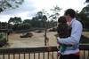 Master S seeing real giraffe for the first time!