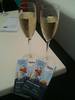 Our VIP passes and bubbly