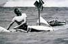 1977 - Colin Quincey departing Hokianga. He arrived in Brisbane 63 days later.
